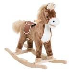 HOMCOM Caballito Balancín de Peluche para Niños +3 Años Forma Vaca 60x34x46cm(c-1)