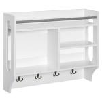 HOMCOM Estante de Pared Decorativo Juego de 8 Estantes Estantería para Libro CDs Baldas Flotantes Cubos Modernos 85x14.5x47.5cm carga 20kg Madera(c-3)