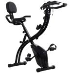 HOMCOM Bicicleta Estática para Ejercicios Profesional Bicicleta Vertical Plegable de Forma X con 8 Niveles Resistencia Magnética Asiento con Altura Ajustable Acero 43x97x109 cm Verde(c-4)