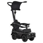 HOMCOM Coche Correpasillos para Niños +12 Meses Mercedes G350 Empujador Andador con Bocina Capota Extraíble Respaldo y Barandilla 85,5x40,5x95 cm Blanco(c-1)
