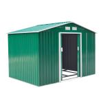 Outsunny Caseta de Jardín tipo Cobertizo Metálico para Almacenamiento de Herramientas 277x195x192 cm Ocre Oscuro(c-2)