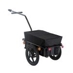 HOMCOM Remolque de Bicicleta Negro Acero con Reflectores Acero 144x59x80cm(c-2)