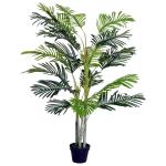 Outsunny Cycas Artificial 123cm con Cañas Naturales Árbol Planta Decorativa Sintética con Maceta Casa Terraza Jardín Decoración(c-1)