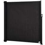 Outsunny Toldo Lateral Retráctil Exterior 350x180cm Pantalla de Privacidad contra Sol Viento Visión para Jardín Patio Balcón Tejado Hecho de Aluminio Color: Beige(c-1)