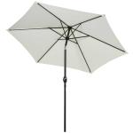 Outsunny Sombrilla Parasol Reclinable con Manivela de Aluminio con Tela de Poliéster para Jardín Patio Terraza - Φ2.7x2.35m Rojo oscuro(c-2)
