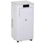 HOMCOM Aire Acondicionado Portátil 5000Btu 4 en 1 Deshumidificador Enfriador R290 Móvil con 2 Velocidades Control Remoto Pantalla LED Temporizador Dormitorio Oficina Hogar Negro(c-1)