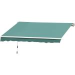 Outsunny Toldo para Patio Balcón Terraza y Jardín de 400x250cm con brazo articulado de Aluminio y tela de Poliéster de 280g/m² Color Beige Oscuro(c-1)