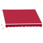Outsunny Toldo para Patio Balcón Terraza y Jardín de 400x250cm con brazo articulado de Aluminio y tela de Poliéster de 280g/m² Color Beige Oscuro(c-3)