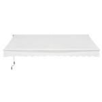 Outsunny Toldo para Patio Balcón Terraza y Jardín de 400x250cm con brazo articulado de Aluminio y tela de Poliéster de 280g/m² Color Beige Oscuro(c-4)