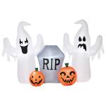 HOMCOM Fantasmas Inflables de Halloween con Luces LED Decoración Hinchable 182x57x122cm(c-2)