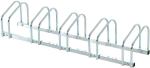HOMCOM Aparcamiento para 4 Bicicletas Soporte de Acero para Aparcar Bicicletas en el Suelo Estacionamiento para Interior y Exterior 100x33x27 cm Negro(c-4)