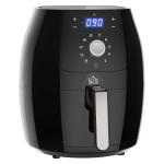 HOMCOM Freidora sin Aceite 3.5 L Freidora de Aire Inteligente 1500W con Pantalla LED Táctil 7 Programas Temporizador Temperatura Ajustable y Apagado Automático 34,4x28,1x30,6 cm Negro(c-1)