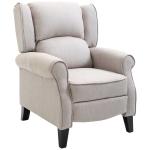 HOMCOM Butaca Tapizada Ergonómica Sillón Reclinable Manualmente 150 Grados con Reposabrazos y Reposapiés 97x96x105,5 cm Gris(c-2)