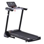 HOMCOM Cinta de Correr Eléctrica Plegable con 12 Programas Pantalla LCD Soportes de Objetos Botón de Emergencia Velocidad 12 km/h Motor 500 W Carga 100 kg 71x128x122 Negro(c-2)