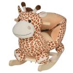 HOMCOM Caballito Balancín Forma de Dinosaurio para Bebé +18 Meses Caballo Balancín de Felpa Suave con Sonido 60x33x45 cm Verde(c-2)