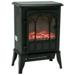 HOMCOM Chimenea Eléctrica de Pie Calefactor Estufa 1000/2000W Llama LED con Termostato 39x23x56,5cm(c-2)