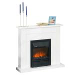 HOMCOM Chimenea Eléctrica Chimenea Decorativa con 2 Configuraciones de Calor Temporizador Termostato Integrado Luz Regulable 102x30x95cm(c-1)