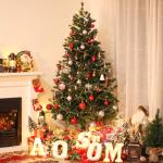 HOMCOM Árbol Artificial de Navidad con Base Plegable 934 Ramas PE Tridente y PVC Individual Árbol Navideño Decorativo Exteriores Interiores Ø105x210cm Verde(c-2)