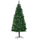 HOMCOM Árbol de Navidad 150cm Artificial Pino con Adornos Decorativos 48 Pcs y Soporte Metálico Color Verde Árbol Realista para Decoración Navidad(c-2)