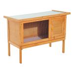 PawHut Conejera Madera Jaula para Conejos o Casa para Animales Pequeños 90x45x80cm Área de Juego(c-3)