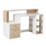 HOMCOM Mesa de Escritorio Multifuncional Mesa de Computadora con Patas en Forma de Marco Rectangular 110x45x76 cm Color Madera(c-2)