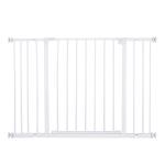 PawHut Barrera de Seguridad - Hierro Blanco 74-95 x 70cm(c-2)