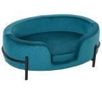 PawHut Sofá para Mascotas Sofá para Perros Pequeños y Medianos Cubierto de Terciopelo con Funda Extraíble 74x48,5x31cm(c-2)