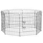 PawHut Parque Perros Jaula Plegable Mascotas Cerca Entrenamiento Cachorros 8 Vallas (71 * 91cm)(c-2)