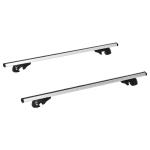 HOMCOM Juego de Barras para Techo Universales tipo Baca Portaequipajes de Aluminio con Cierre para Coche 125cm Ancho(c-3)