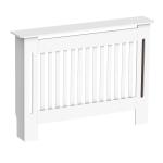 HOMCOM Cubierta de Radiador Cubre Radiador para Radiador Decorativa Diseño Moderno MDF 112x19x81cm Blanco(c-2)